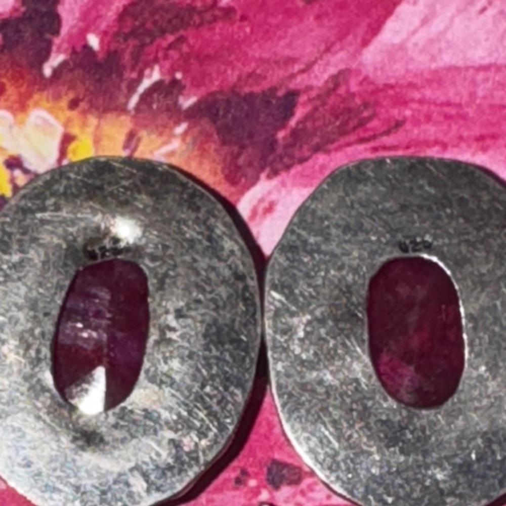 Ruby Silver Earrings - image 7